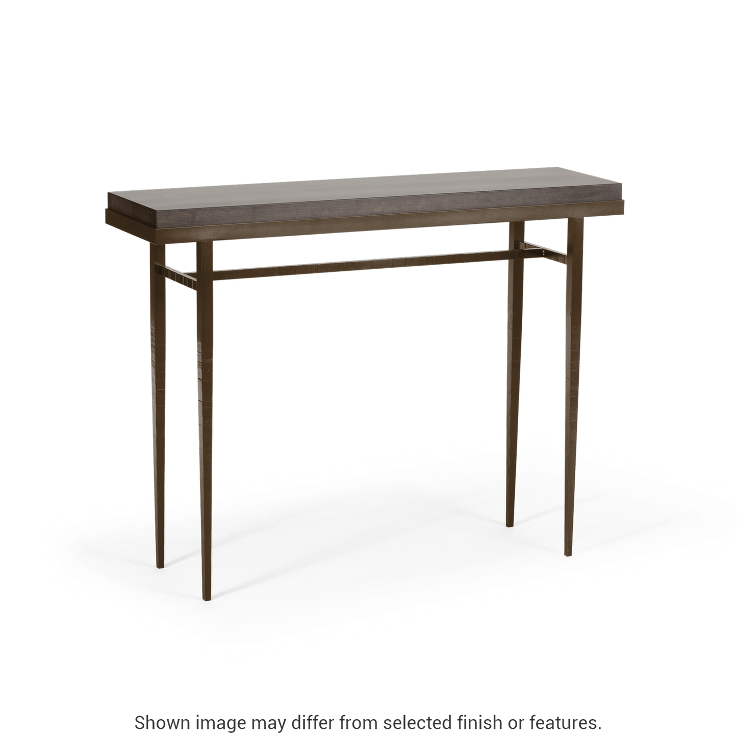 Wick 42" Console Table - Bronze - Maple Espresso Wood Top Accent by Hubbardton Forge