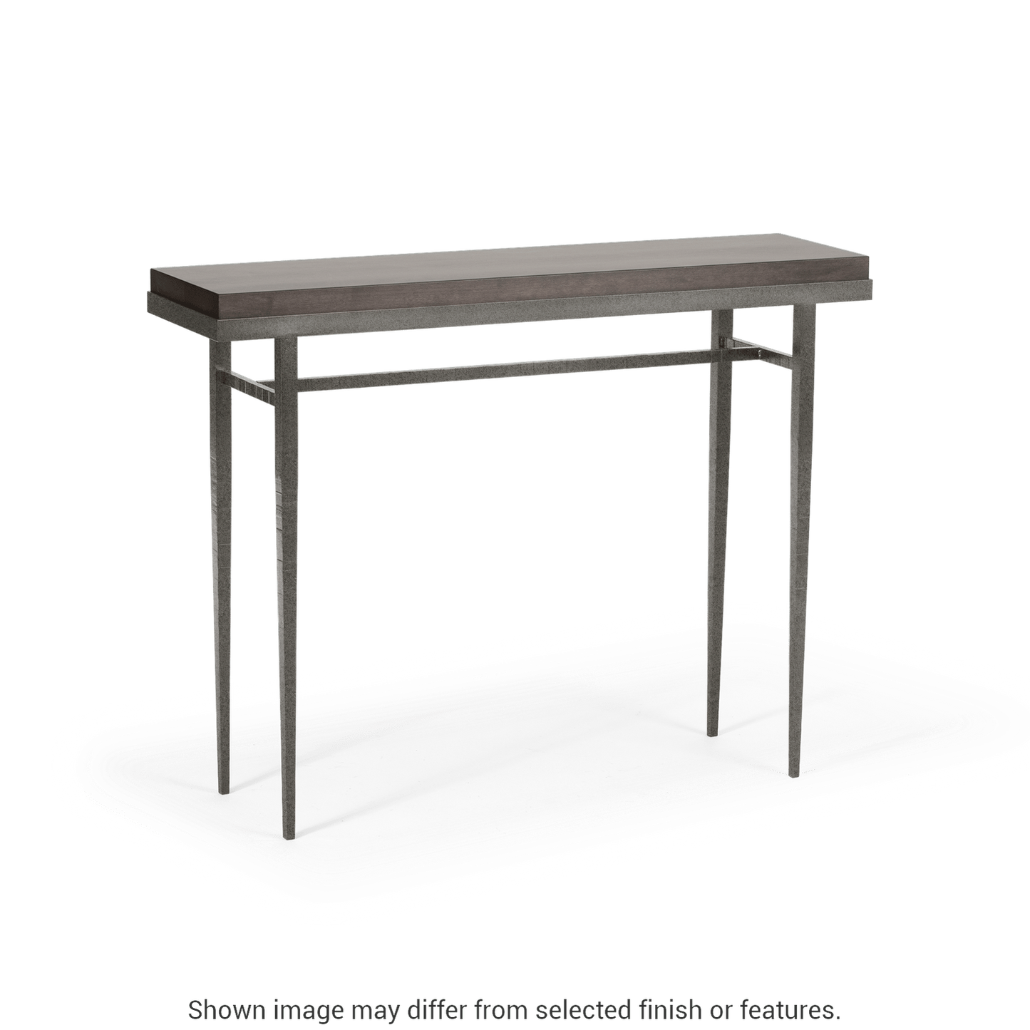 Wick 42" Console Table - Natural Iron - Maple Espresso Wood Top Accent by Hubbardton Forge