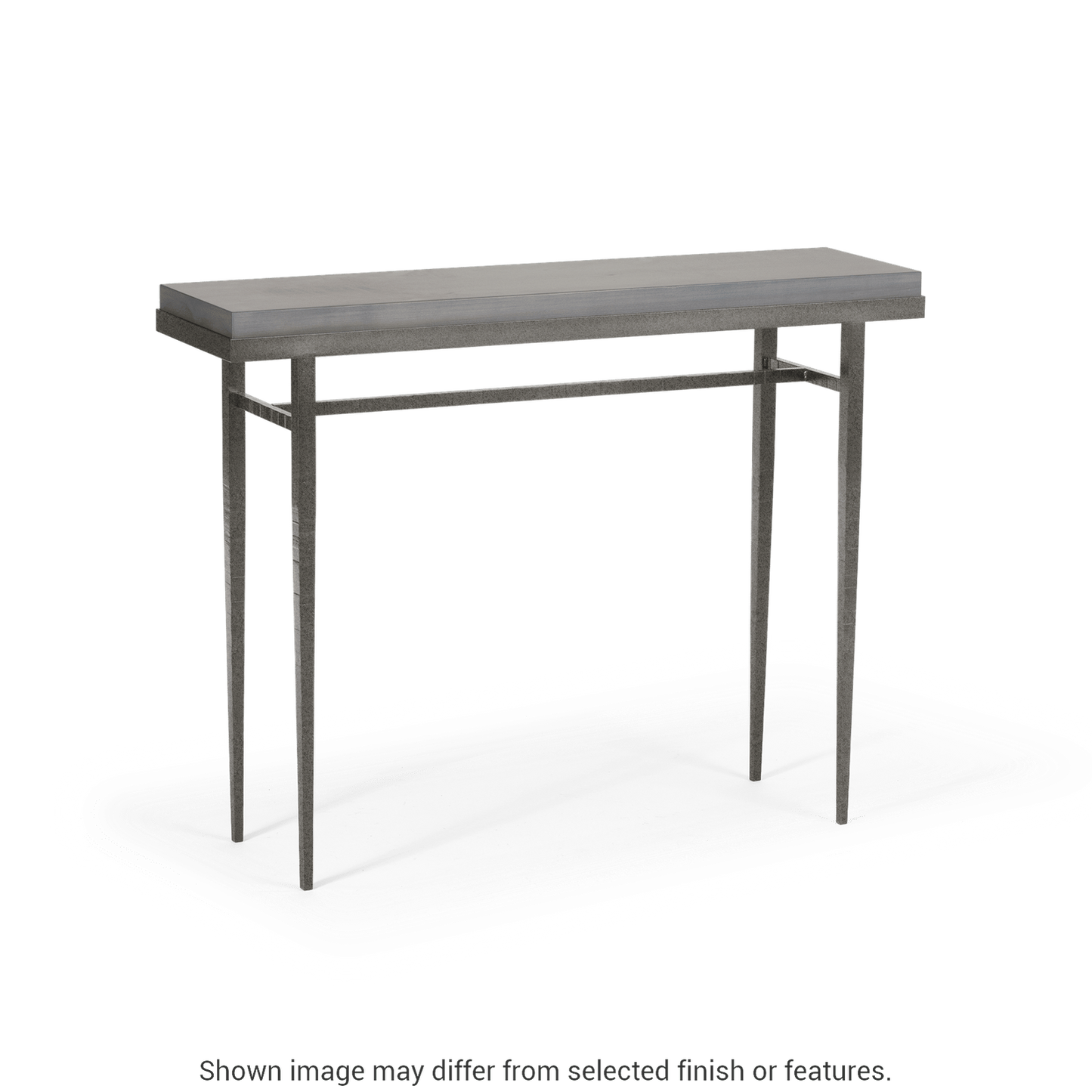 Wick 42" Console Table - Natural Iron - Maple Grey Wood Top Accent by Hubbardton Forge
