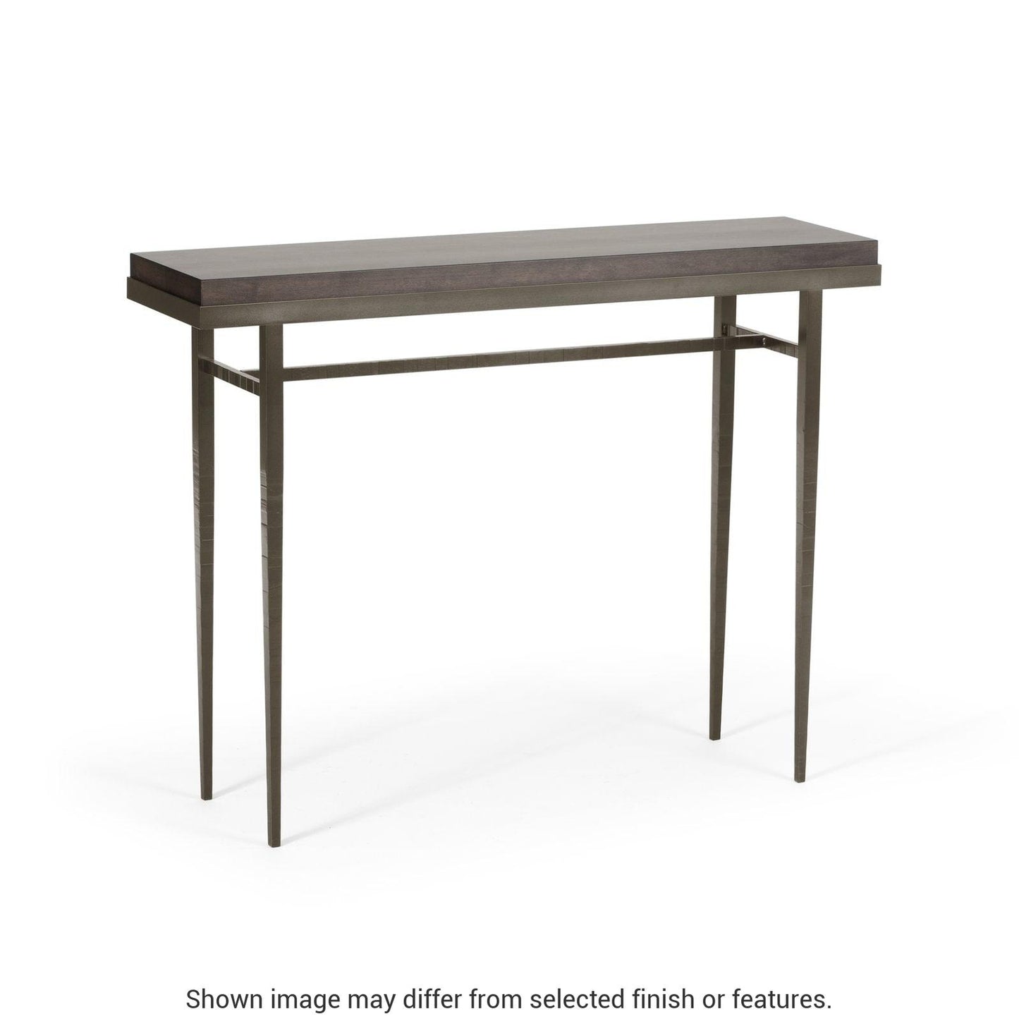Wick 42" Console Table - Oil Rubbed Bronze - Maple Espresso Wood Top Accent by Hubbardton Forge