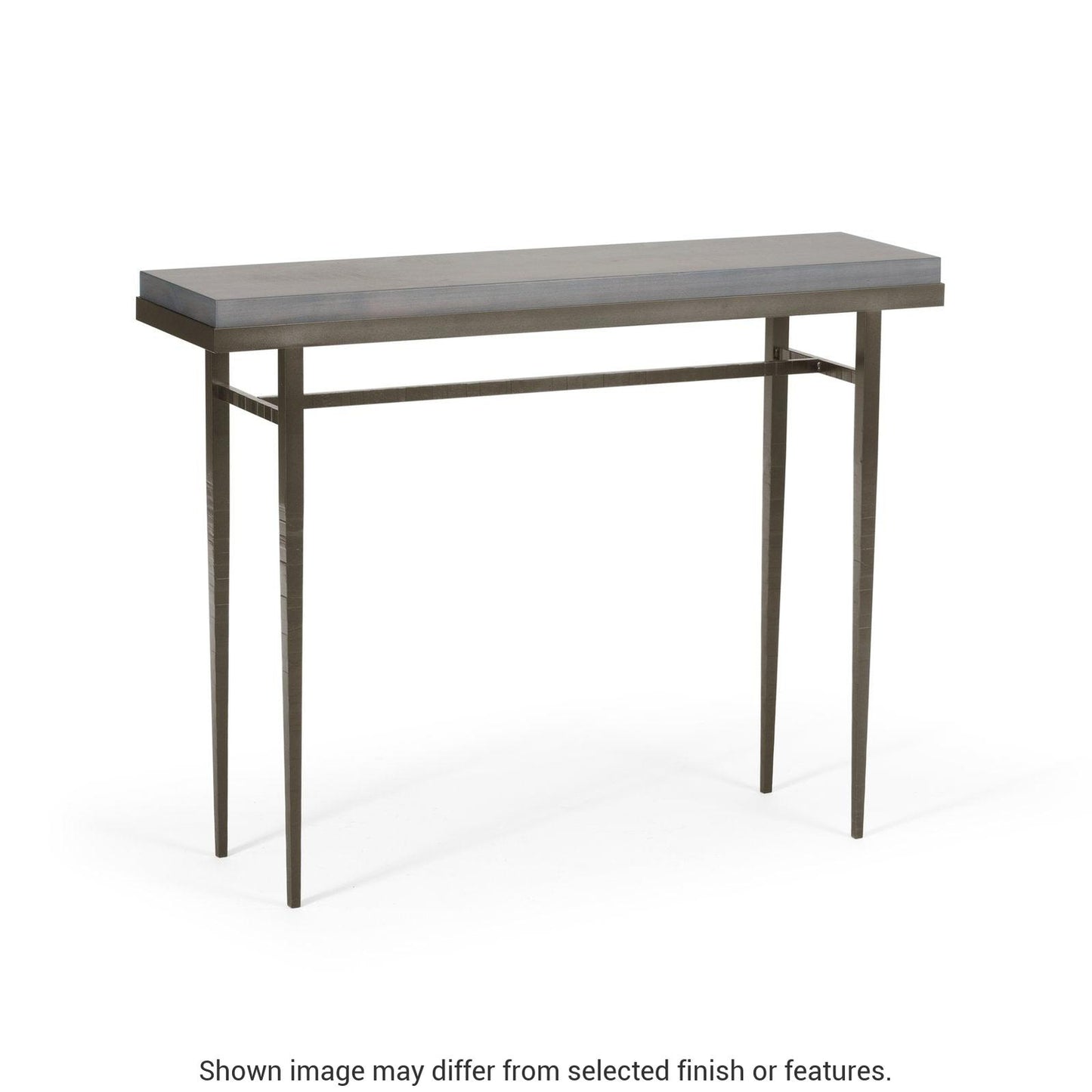 Wick 42" Console Table - Oil Rubbed Bronze - Maple Grey Wood Top Accent by Hubbardton Forge