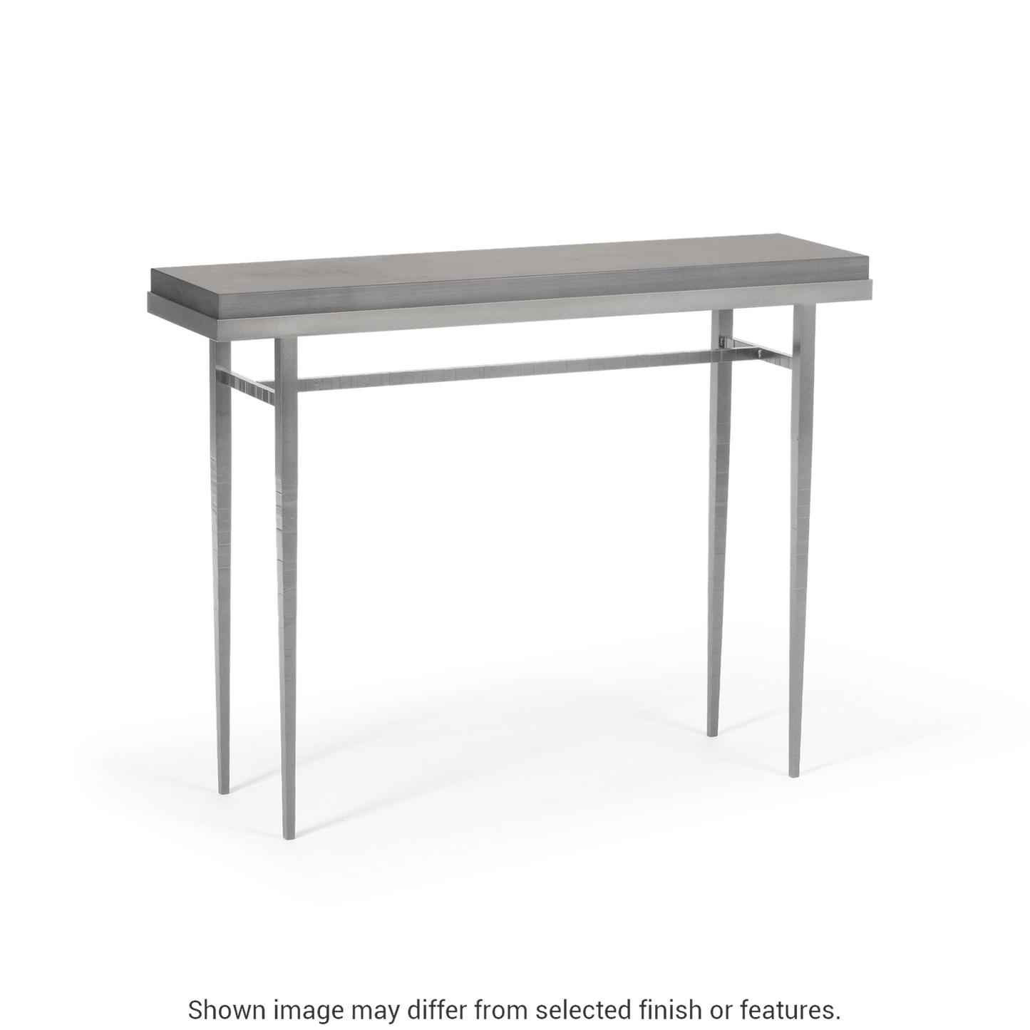 Wick 42" Console Table - Vintage Platinum - Maple Grey Wood Top Accent by Hubbardton Forge