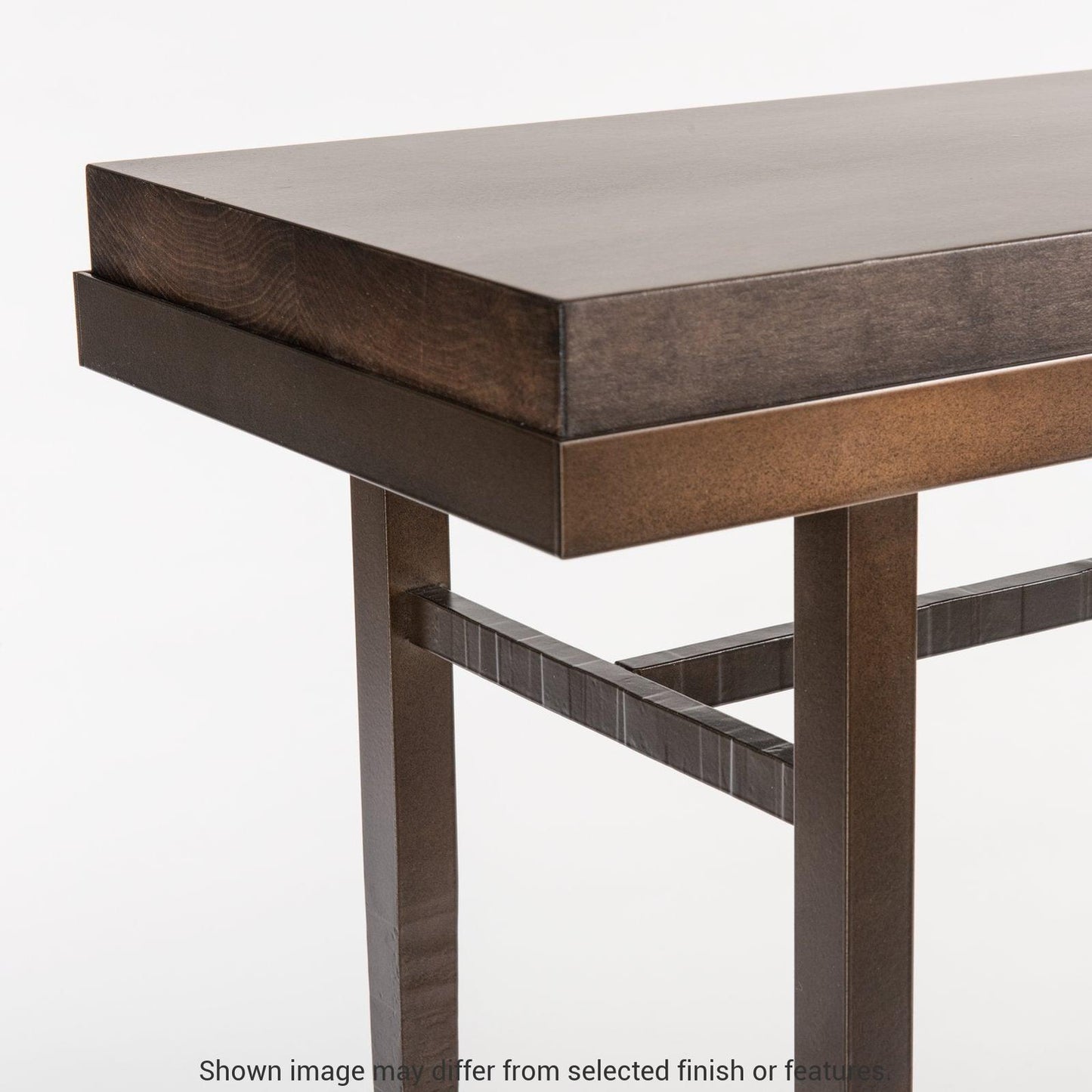 Wick 42" Console Table - White - Maple Natural Wood Top Accent by Hubbardton Forge