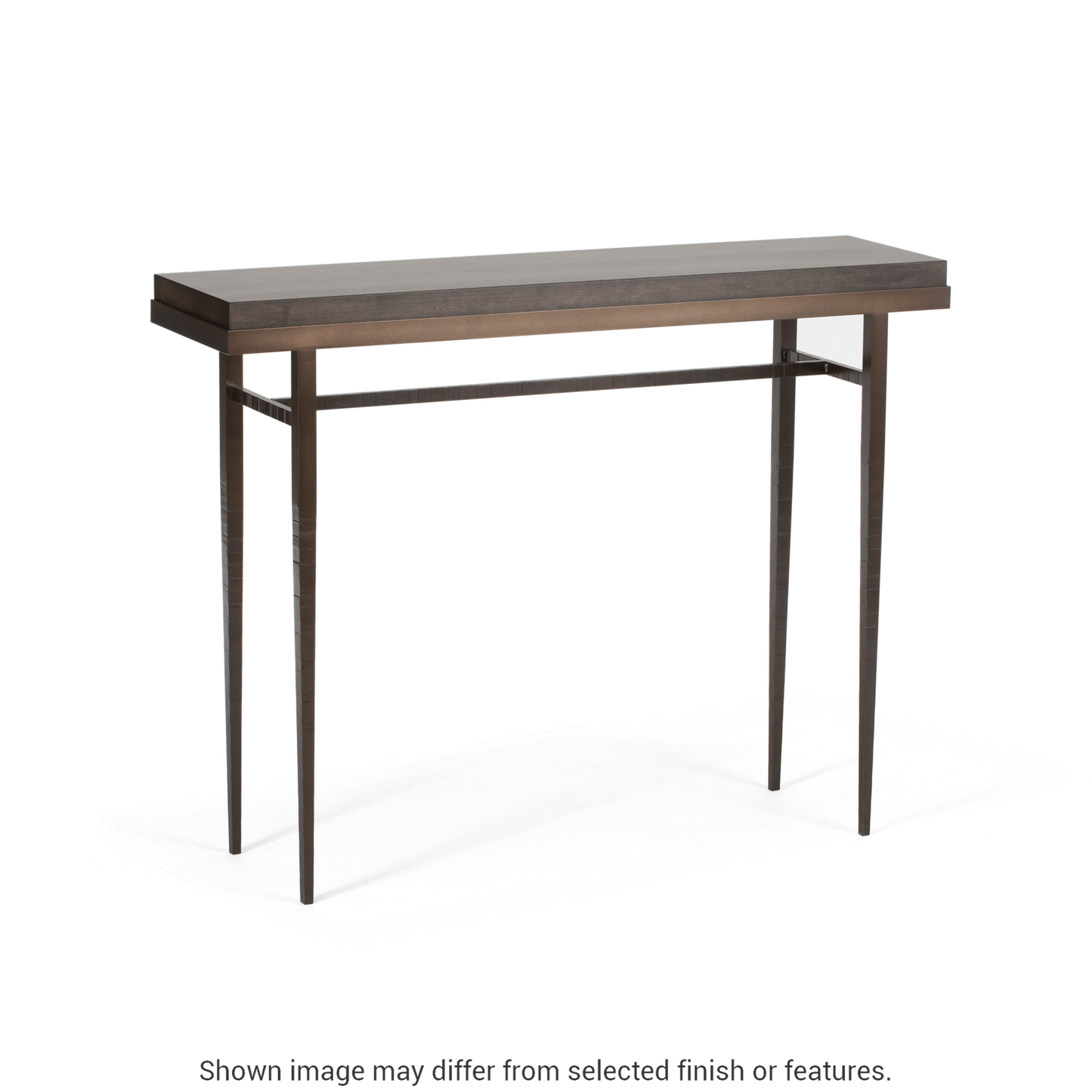 Wick 42" Console Table - White - Maple Natural Wood Top Accent by Hubbardton Forge