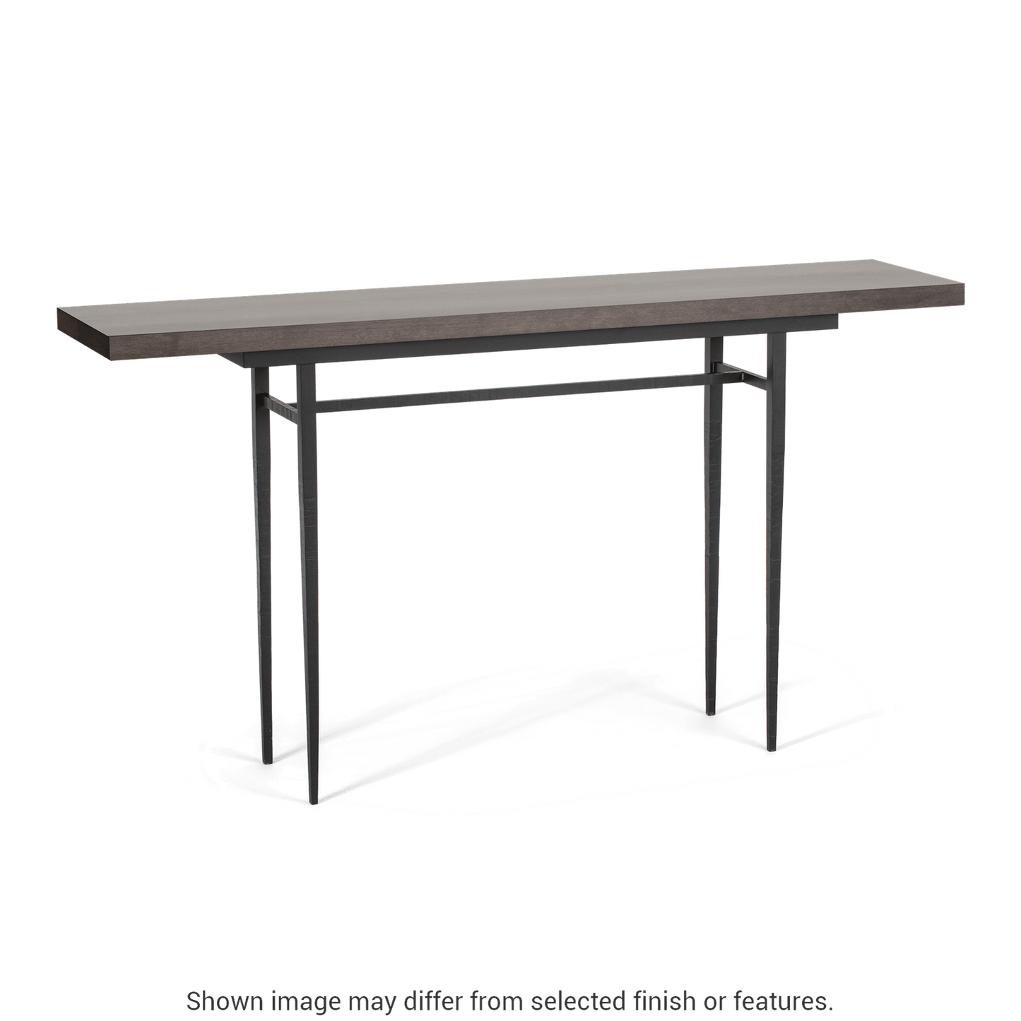 Wick 60" Console Table - Black - Maple Espresso Wood Top Accent by Hubbardton Forge