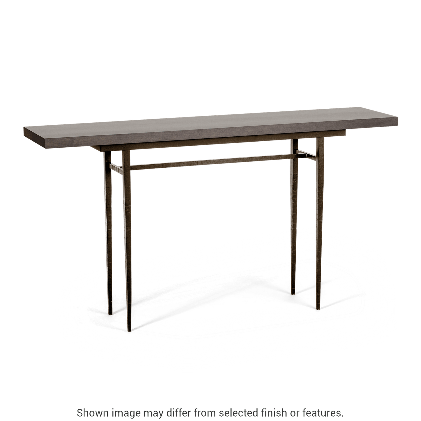 Wick 60" Console Table - Bronze - Maple Espresso Wood Top Accent by Hubbardton Forge