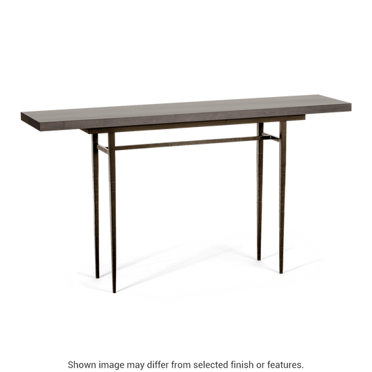 Wick 60" Console Table - Bronze - Maple Espresso Wood Top Accent by Hubbardton Forge