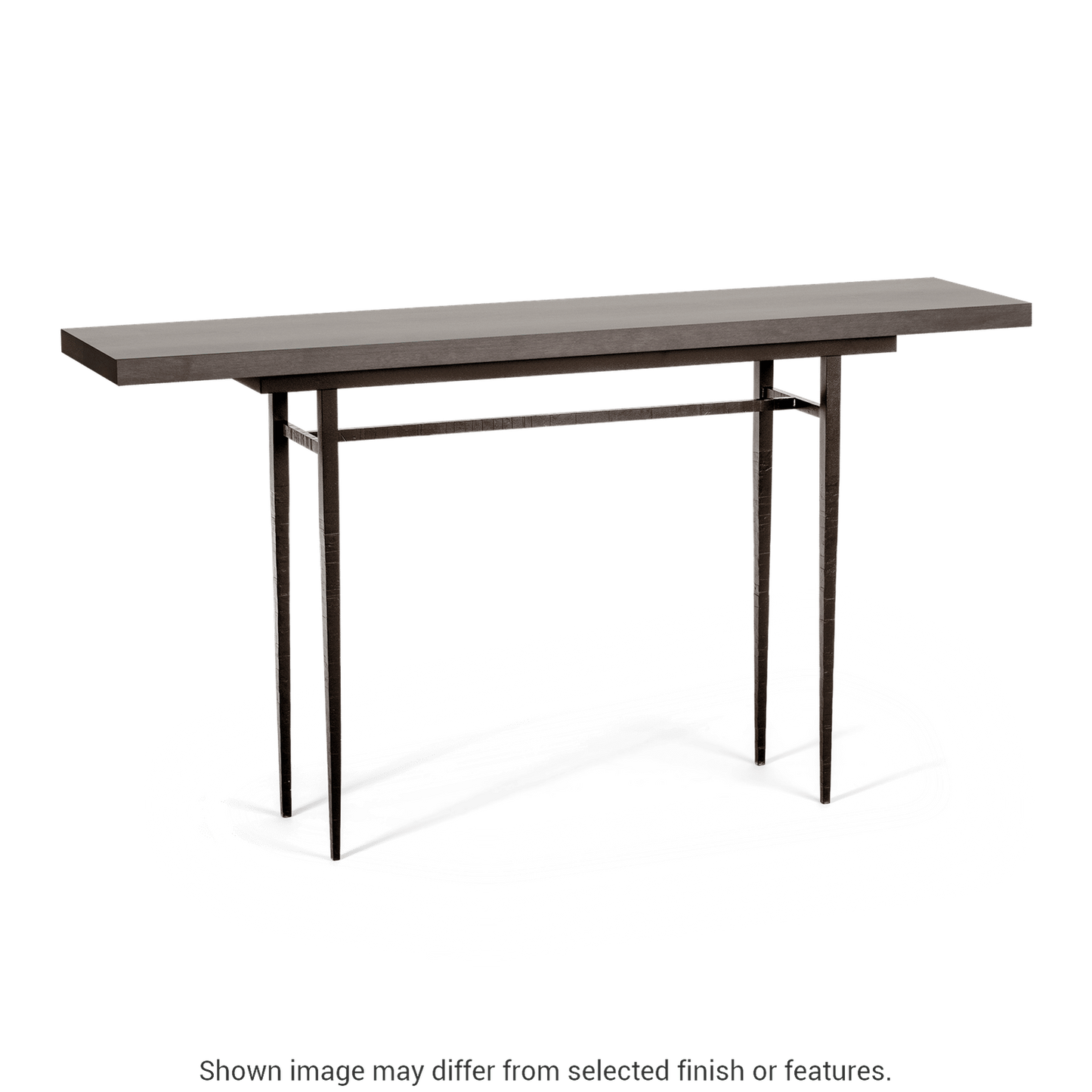 Wick 60" Console Table - Dark Smoke - Maple Espresso Wood Top Accent by Hubbardton Forge