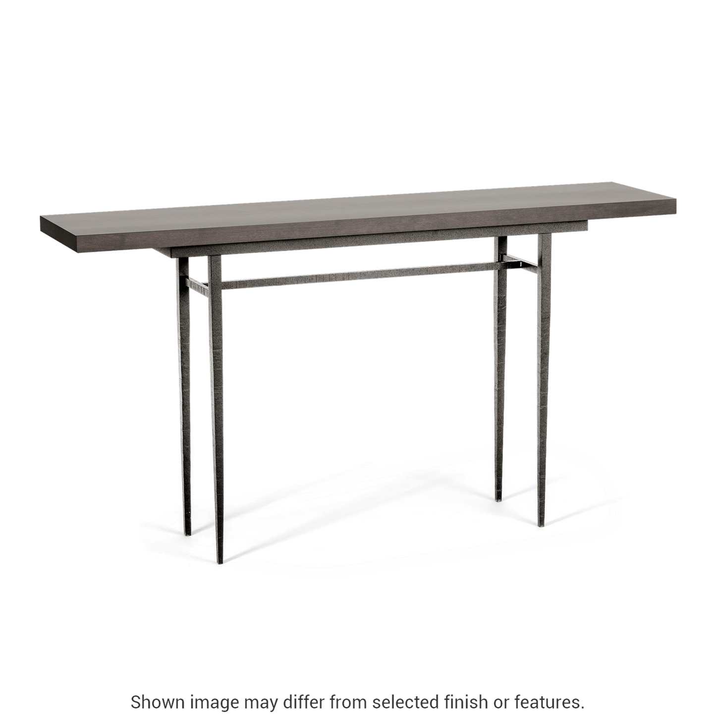 Wick 60" Console Table - Natural Iron - Maple Espresso Wood Top Accent by Hubbardton Forge