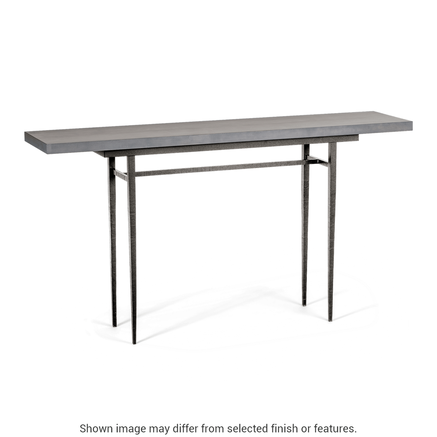 Wick 60" Console Table - Natural Iron - Maple Grey Wood Top Accent by Hubbardton Forge
