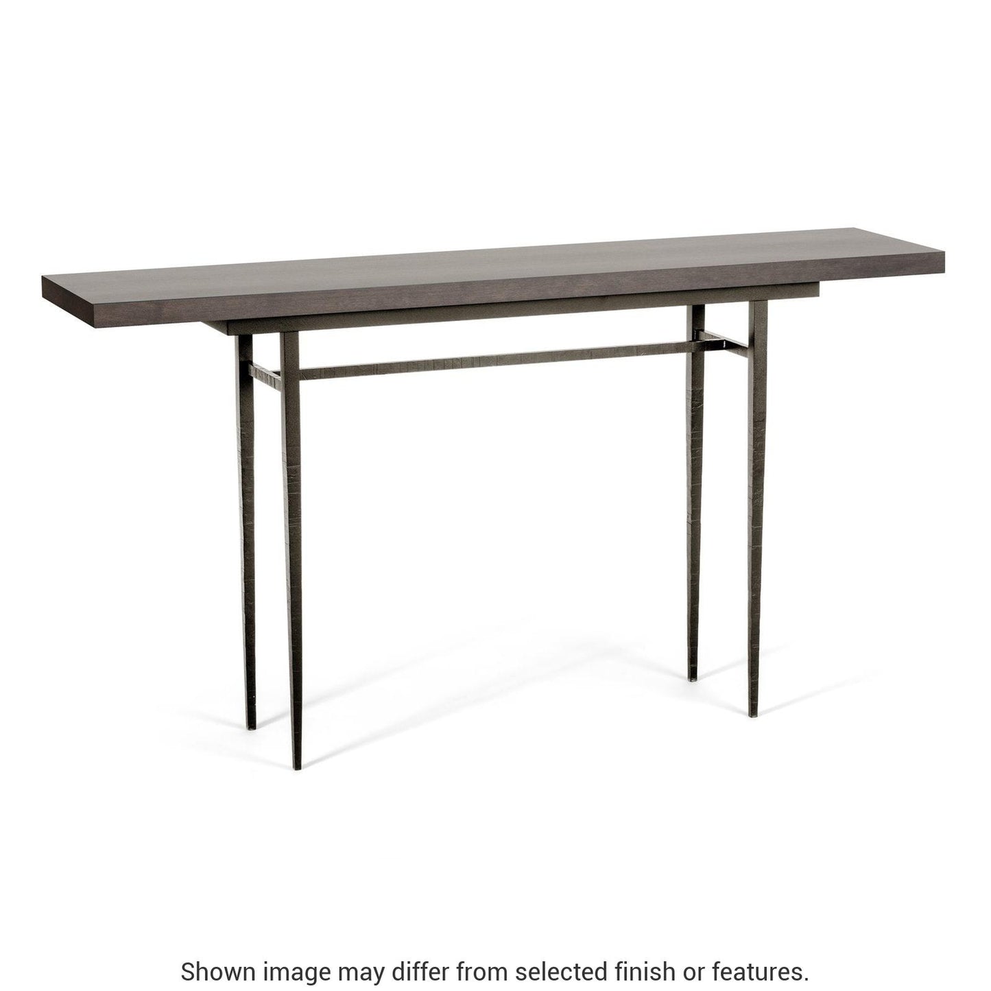 Wick 60" Console Table - Oil Rubbed Bronze - Maple Espresso Wood Top Accent by Hubbardton Forge