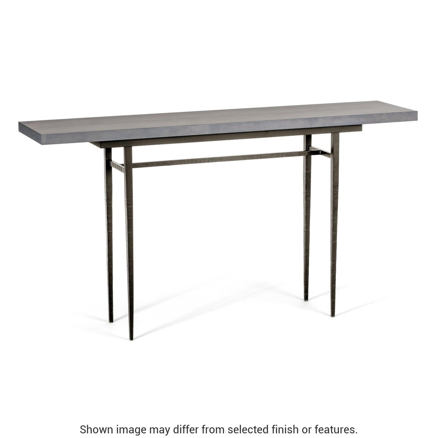 Wick 60" Console Table - Oil Rubbed Bronze - Maple Grey Wood Top Accent by Hubbardton Forge
