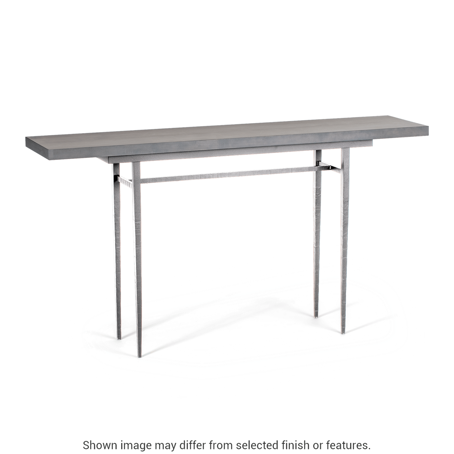 Wick 60" Console Table - Sterling - Maple Grey Wood Top Accent by Hubbardton Forge