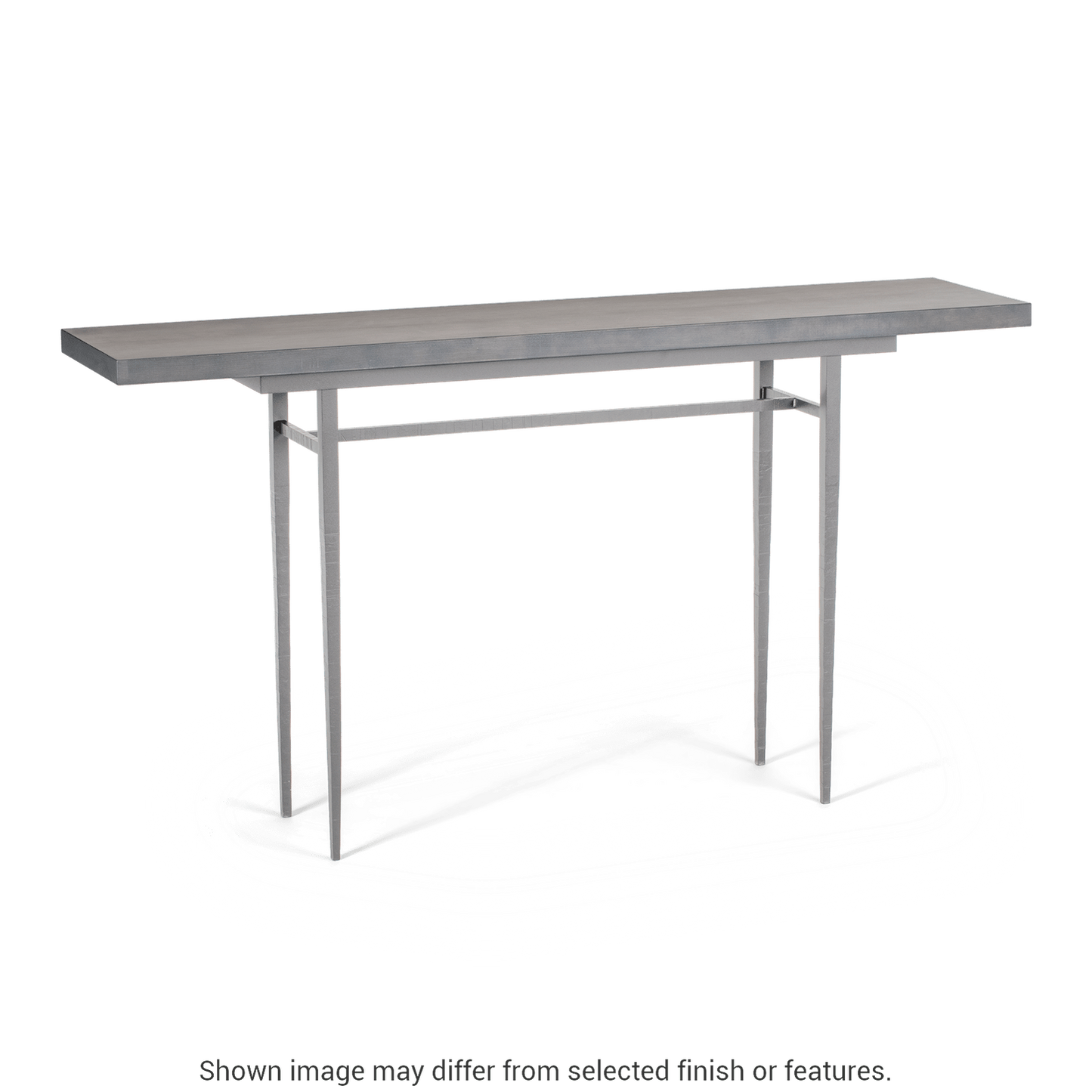 Wick 60" Console Table - Vintage Platinum - Maple Grey Wood Top Accent by Hubbardton Forge