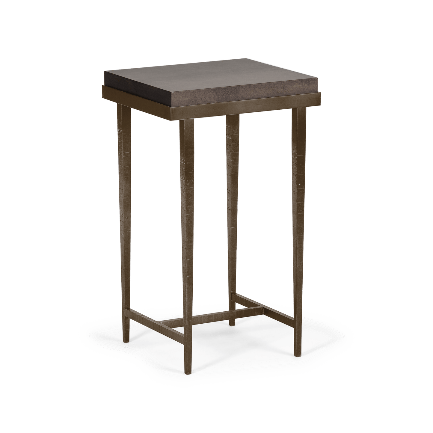 Wick Side Table - Bronze - Maple Espresso Wood Top Accent by Hubbardton Forge
