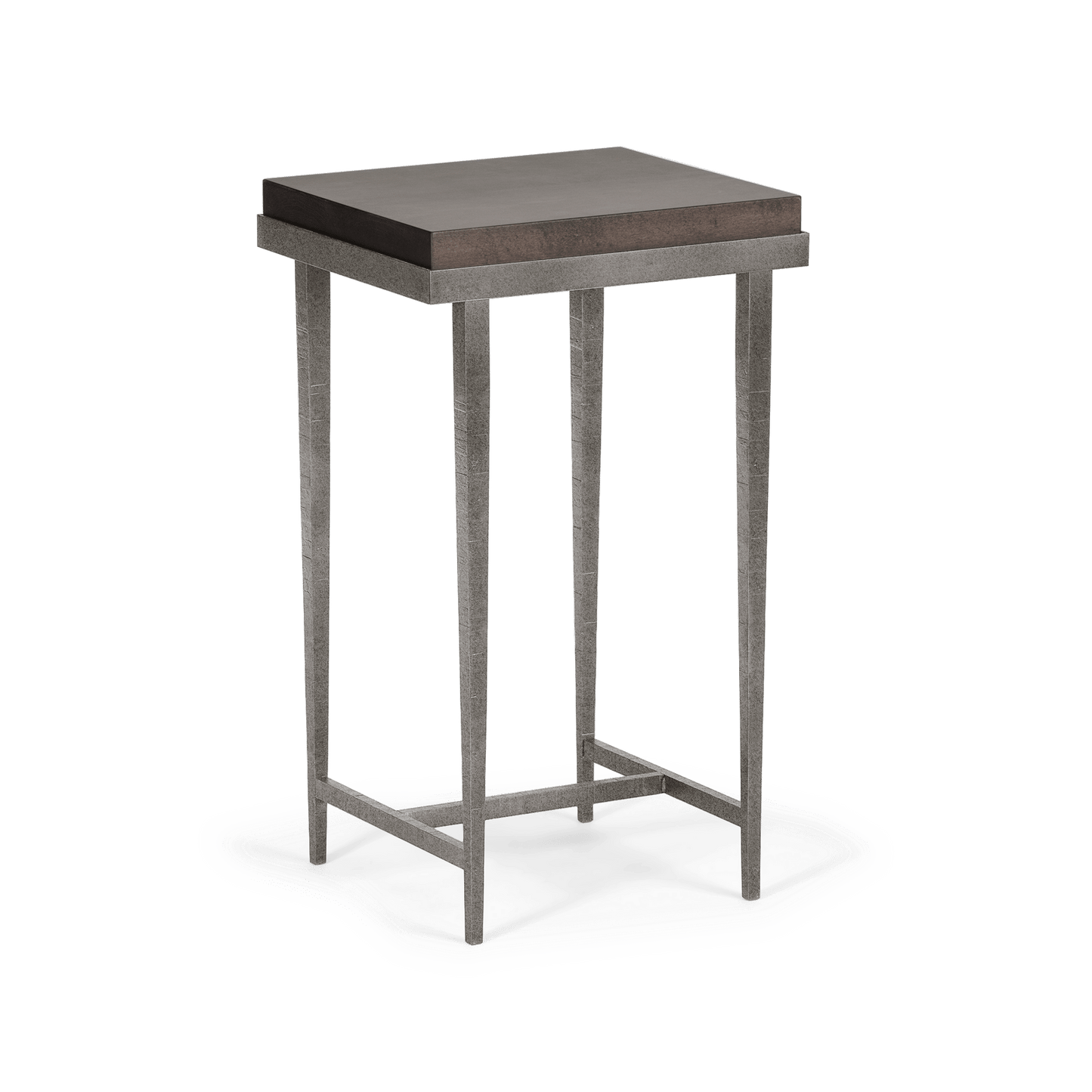 Wick Side Table - Natural Iron - Maple Espresso Wood Top Accent by Hubbardton Forge