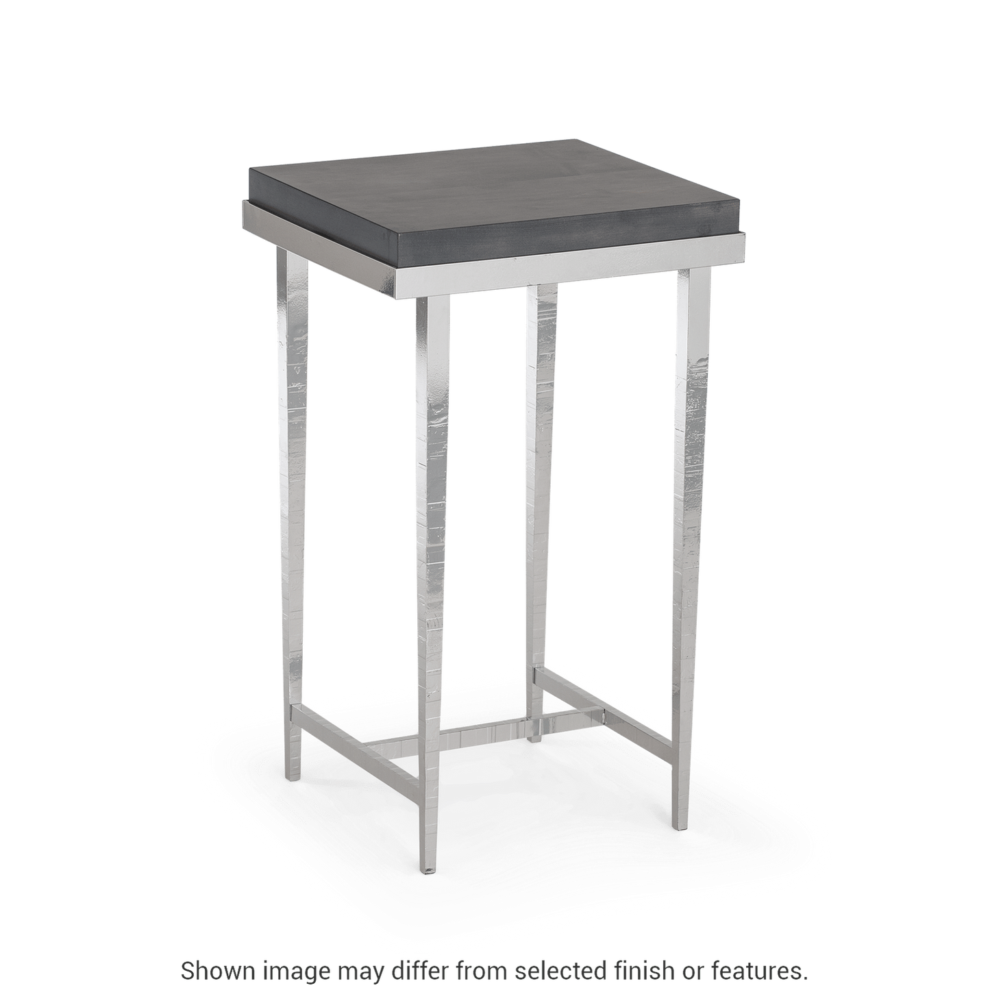 Wick Side Table - Sterling - Maple Grey Wood Top Accent by Hubbardton Forge