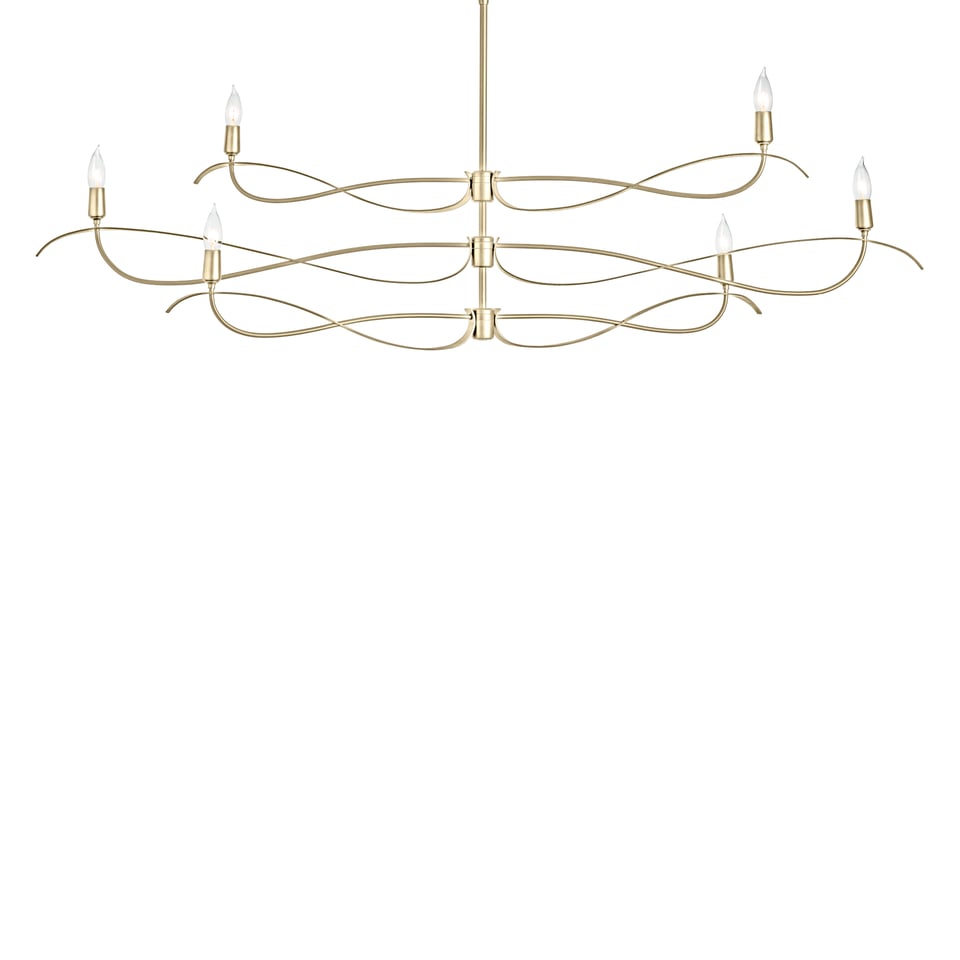 Willow 6-Light Large Chandelier - Modern Brass by Hubbardton Forge