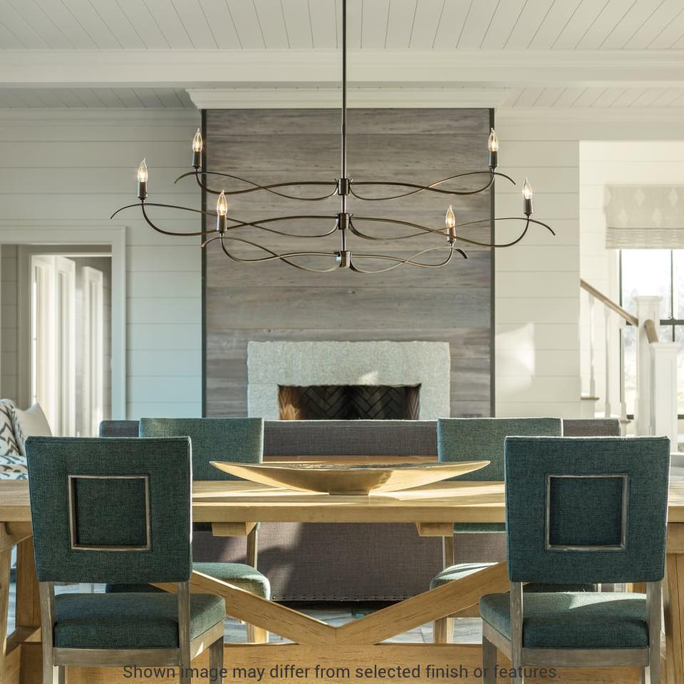 Willow 6-Light Large Chandelier - White by Hubbardton Forge