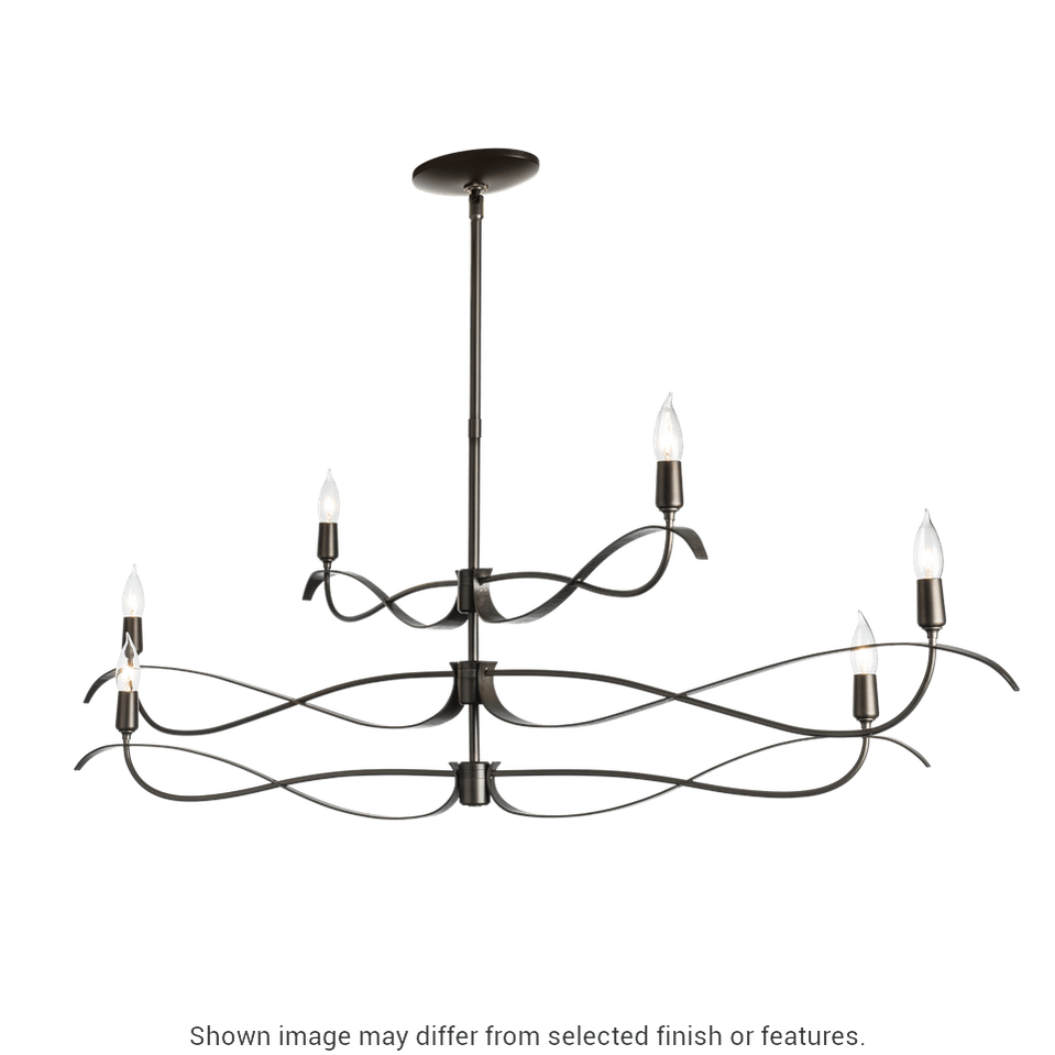 Willow 6-Light Large Chandelier - White by Hubbardton Forge