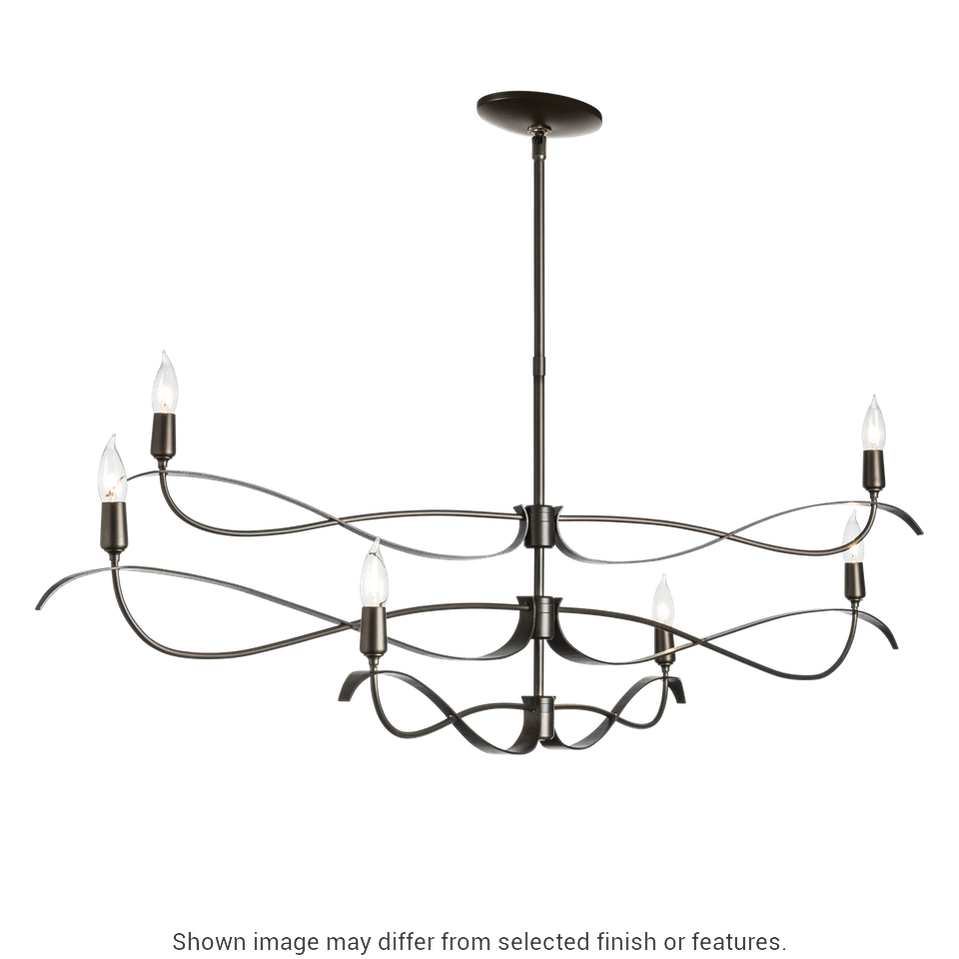 Willow 6-Light Large Chandelier - White by Hubbardton Forge