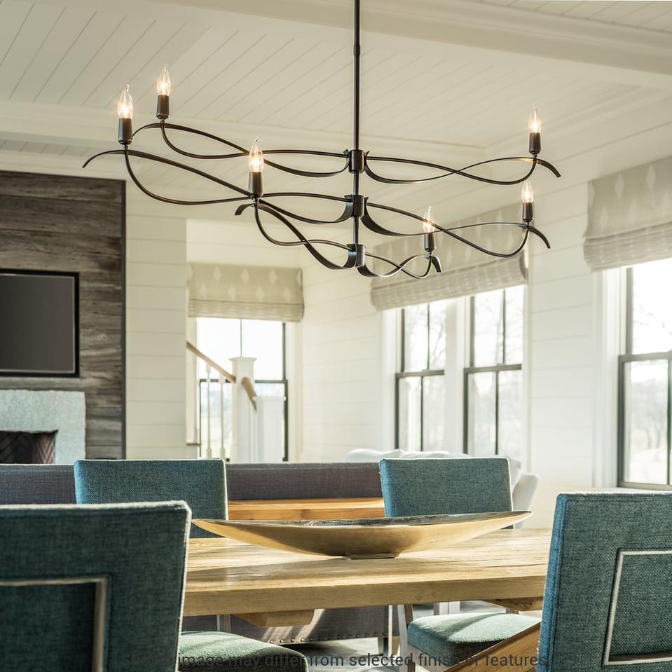 Willow 6-Light Large Chandelier - White by Hubbardton Forge