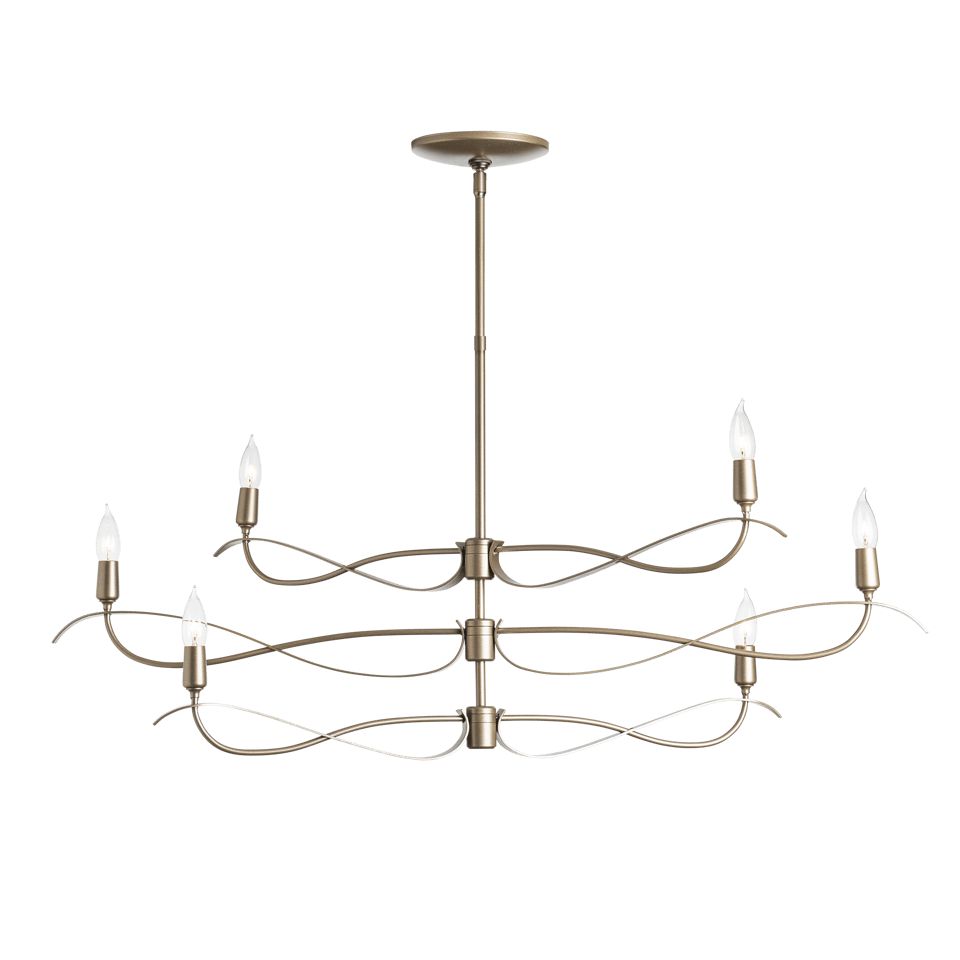 Willow 6-Light Small Chandelier - Soft Gold by Hubbardton Forge