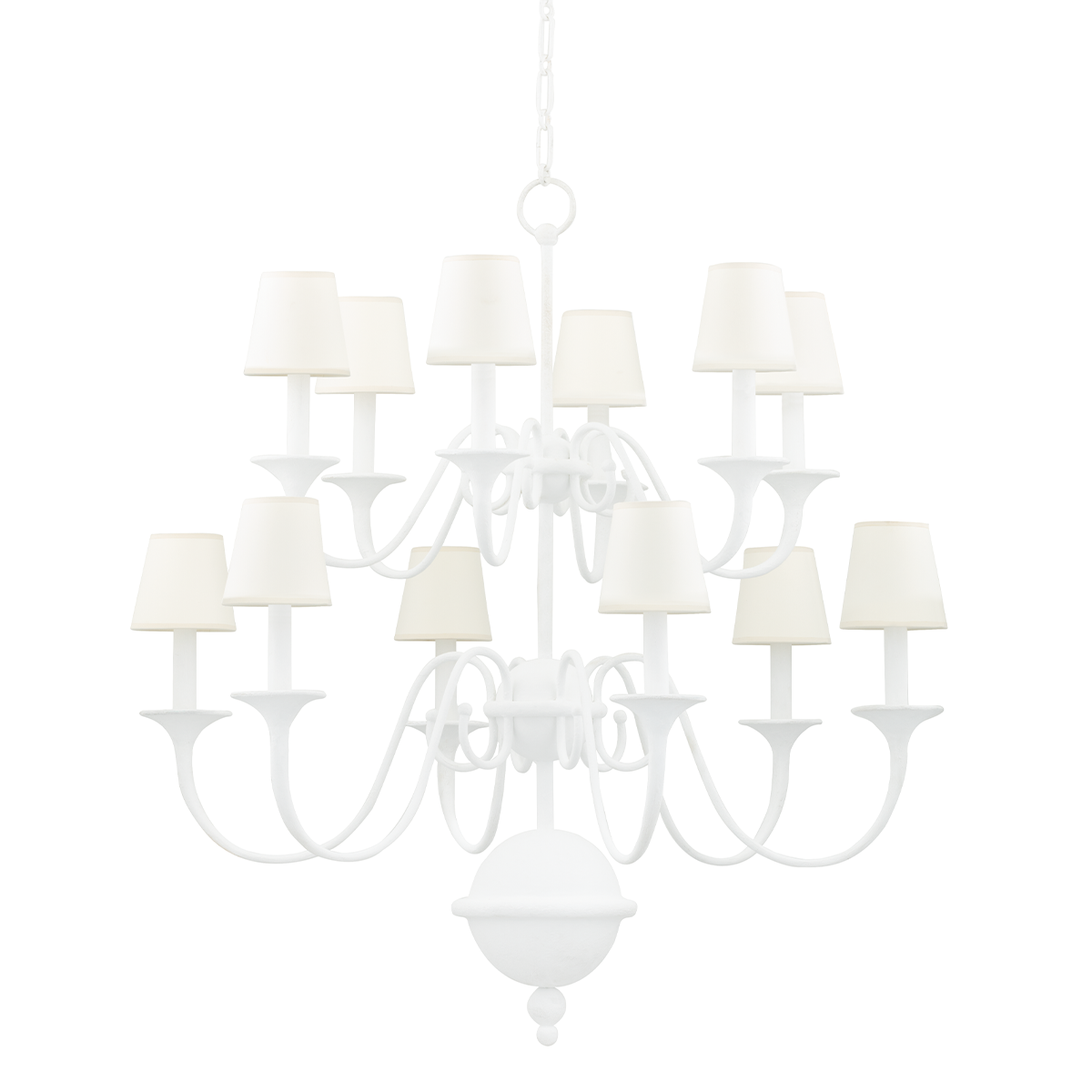 Windsor Chandelier - 12-Light - White Plaster by Hudson Valley Lighting