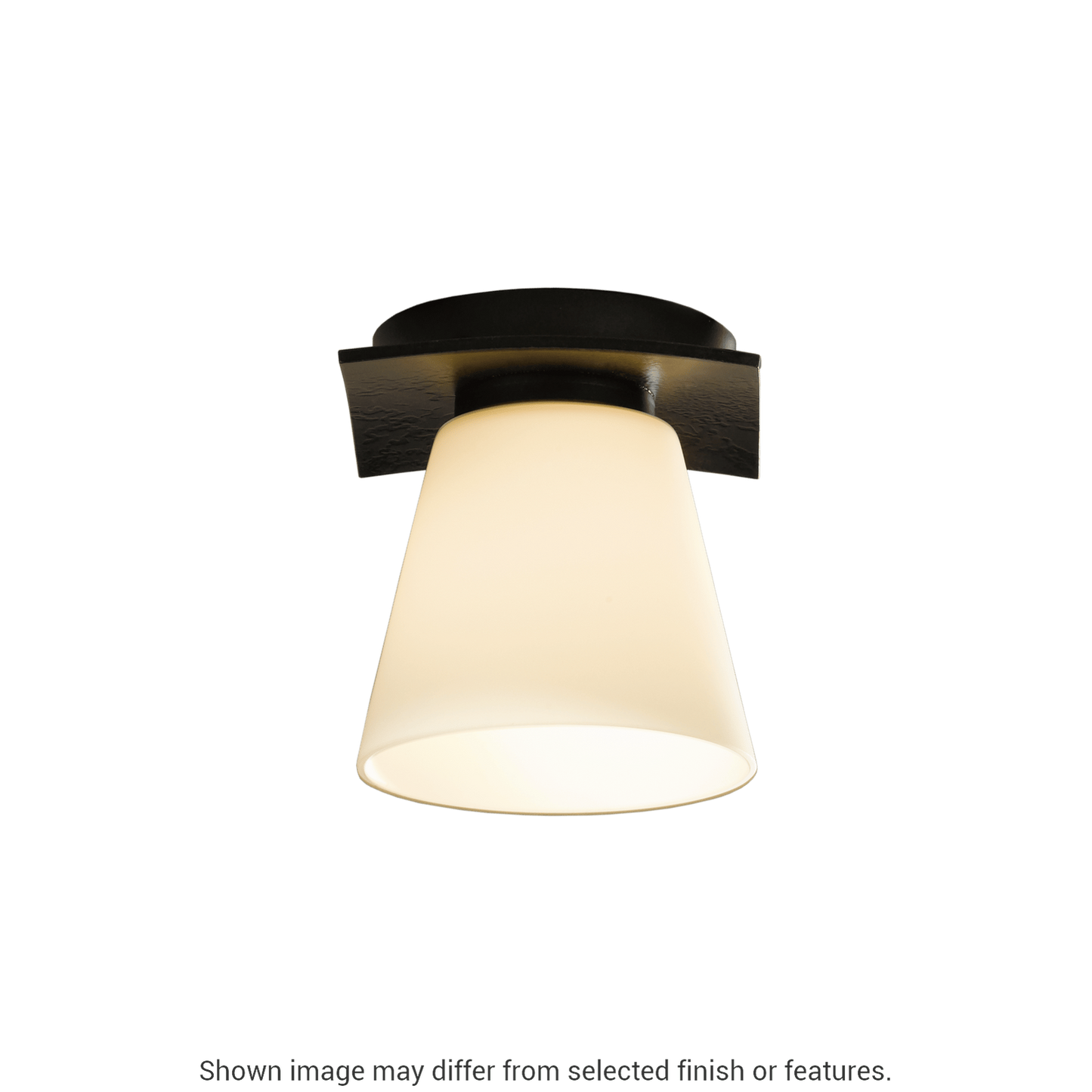 Wren Flush Mount - White - Opal and Clear Glass by Hubbardton Forge