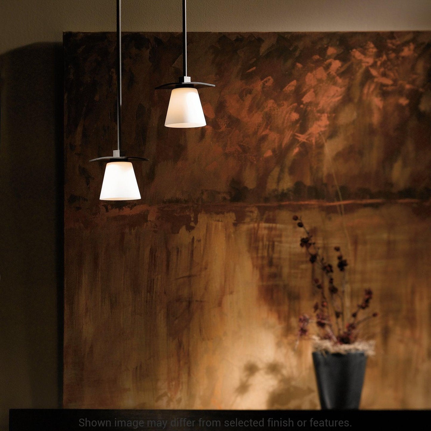 Wren Mini Pendant - White - Opal and Clear Glass by Hubbardton Forge