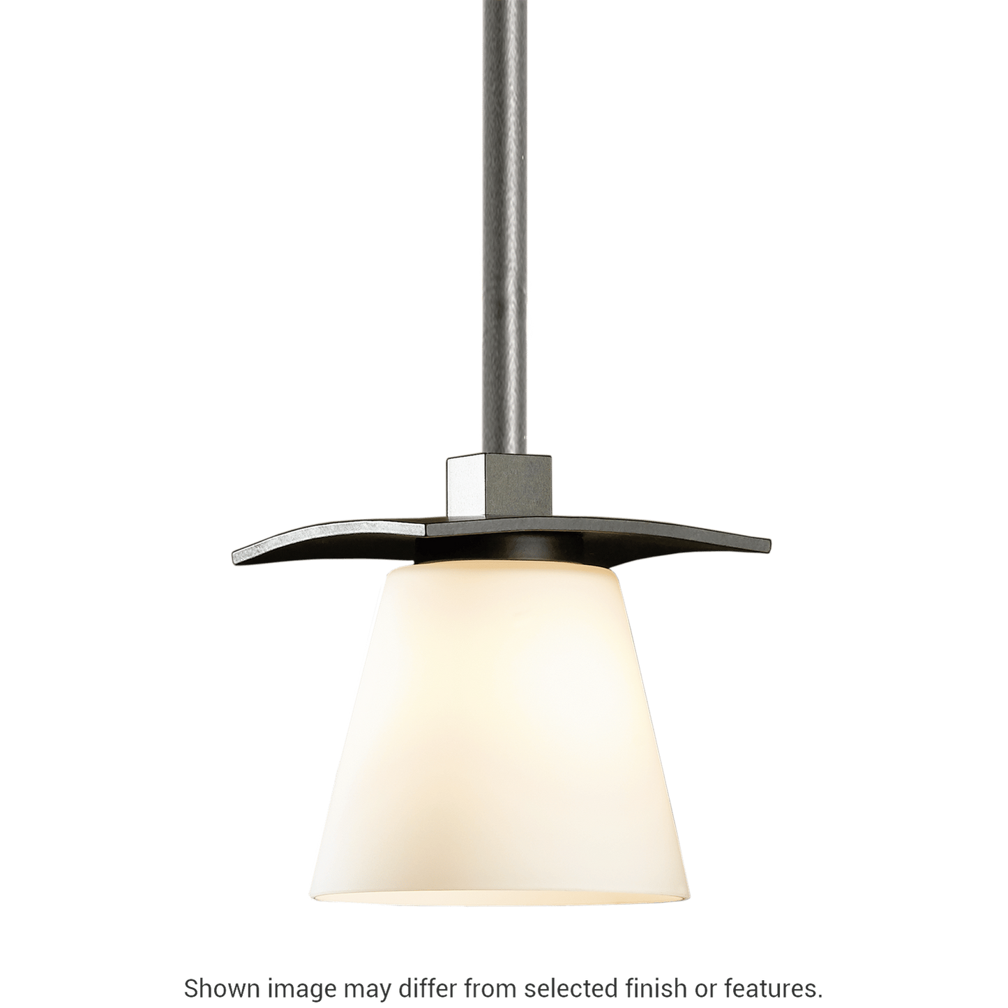Wren Mini Pendant - White - Opal and Clear Glass by Hubbardton Forge