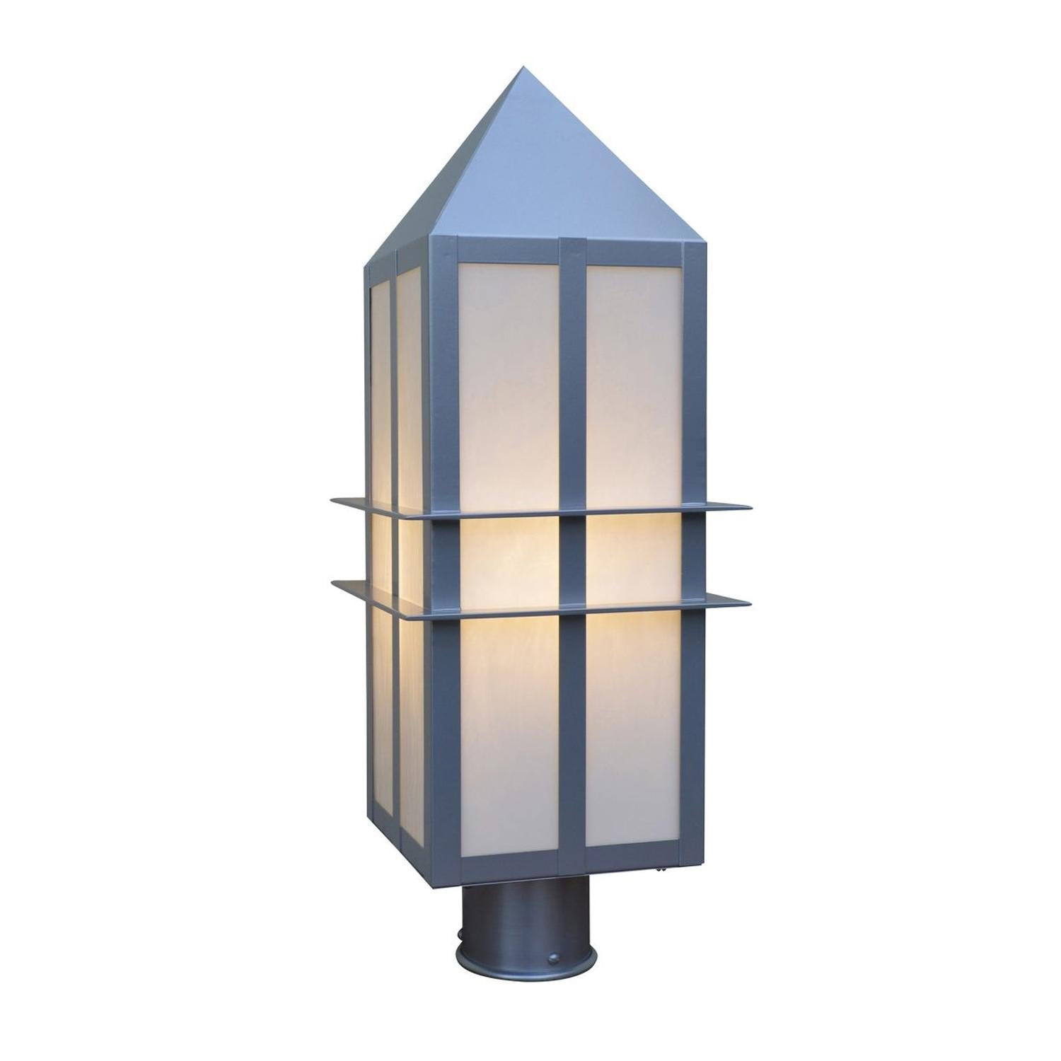 Nickel, Chrome & Silver Outdoor Post Lights