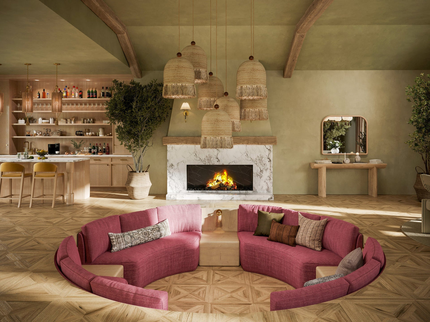 All lighting and home accents collection featuring chandeliers, ceiling lights, wall lights, lamps, mirrors, tables, and decorative accessories for every room