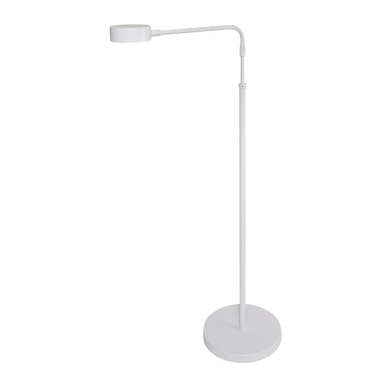 White floor lamps collection featuring matte and plaster finishes with linen shades for bright, low-visual-weight ambient lighting