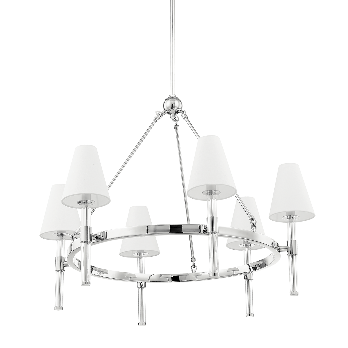 Nickel, chrome & silver foyer lighting collection with satin/brushed and polished finishes, controlled sparkle, and clean optics for entries and stair halls.