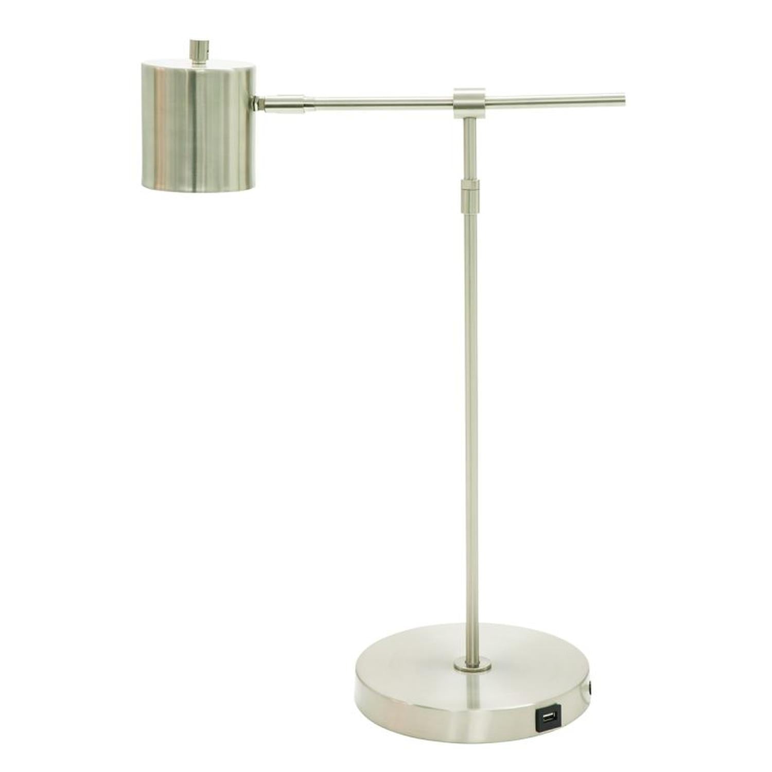 Nickel, chrome, and silver table lamps collection featuring satin nickel and polished chrome with touch dimmers for polished clarity