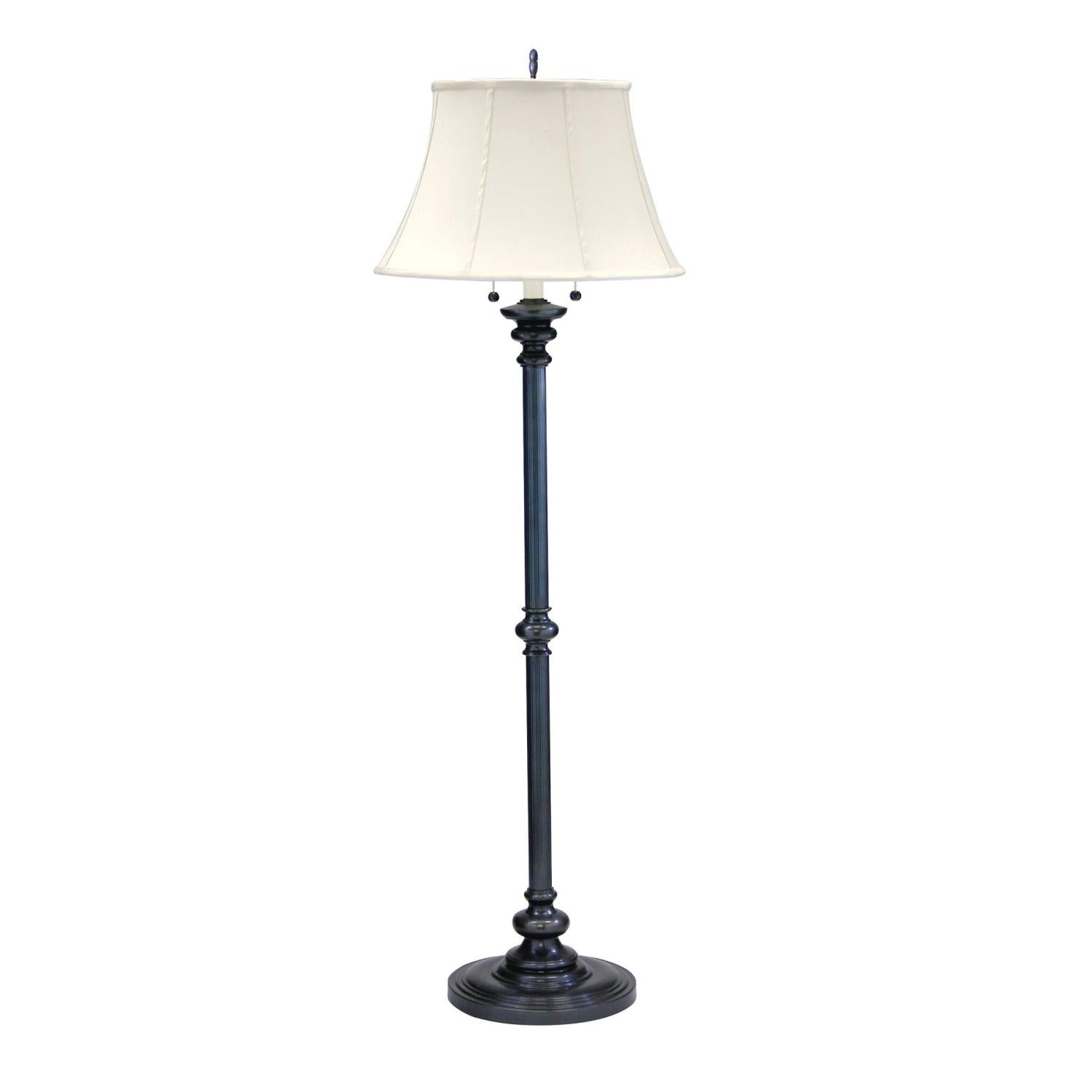 Bronze and brown floor lamps collection featuring oil-rubbed finishes with swing-arm and pharmacy heads for reading light