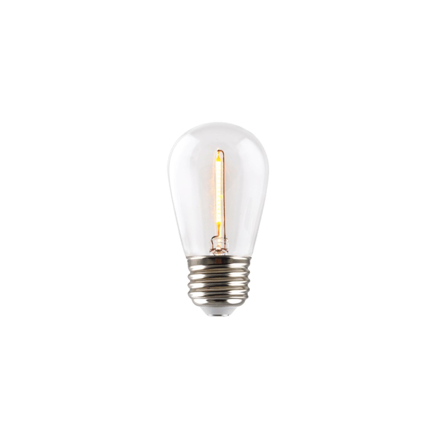 1W LED Filament S14 Bulb 55 Lumens Dimmable 2700K E26 Base 120V Energy Efficient Retro Design
