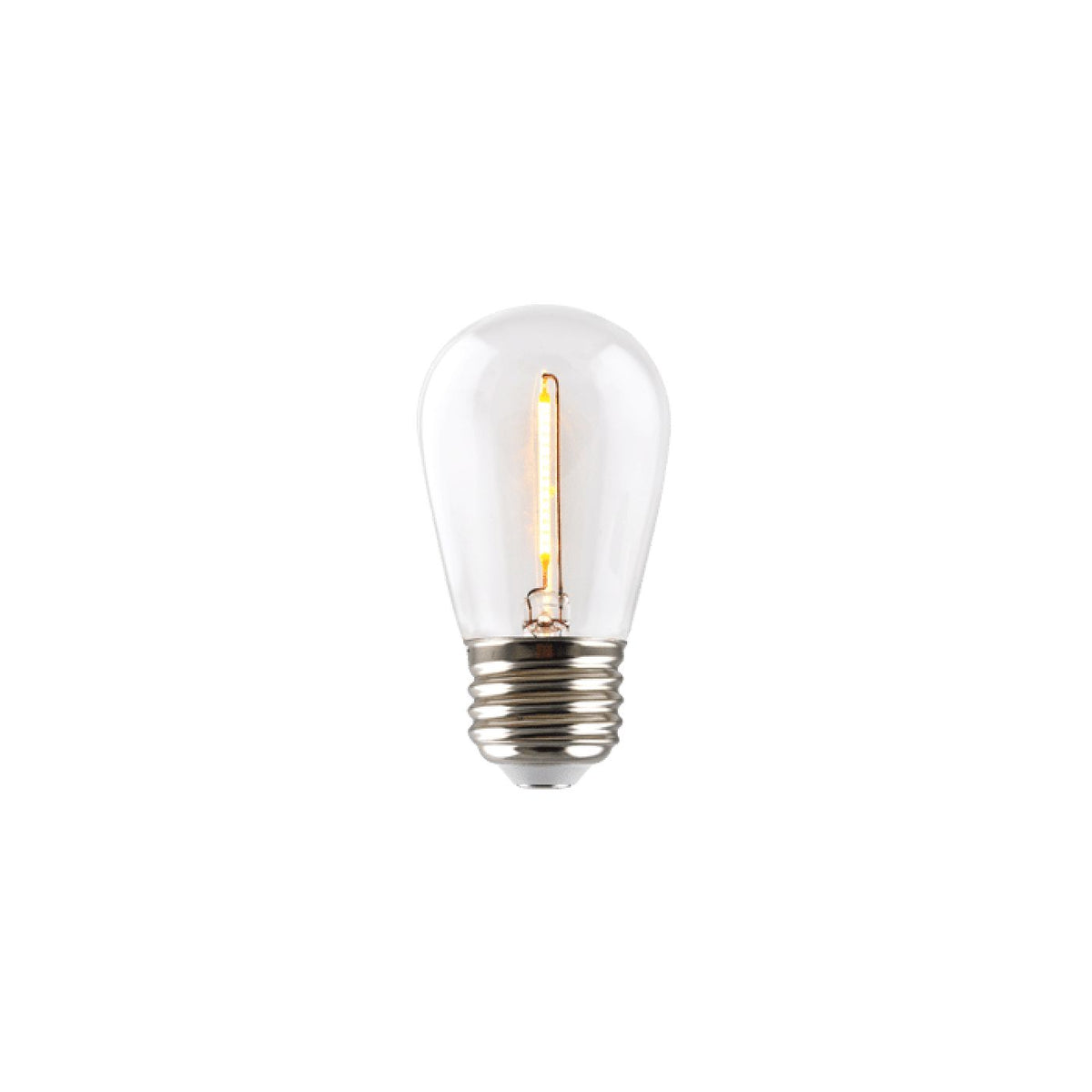1W LED Filament S14 Bulb 55 Lumens Dimmable 2700K E26 Base 120V Energy Efficient Retro Design