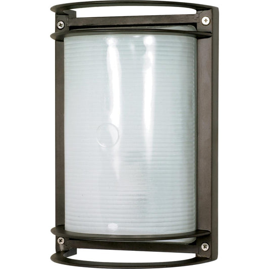 1 Light - 10'' Rectangle Bulkhead - Architectural Bronze Finish - Satco 60-531