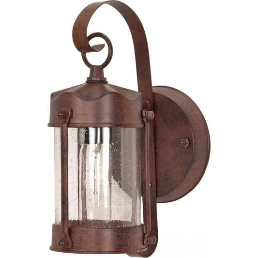 1 Light 11" - Piper Lantern with Clear Seeded Glass - Old Bronze Finish - Satco 60-634