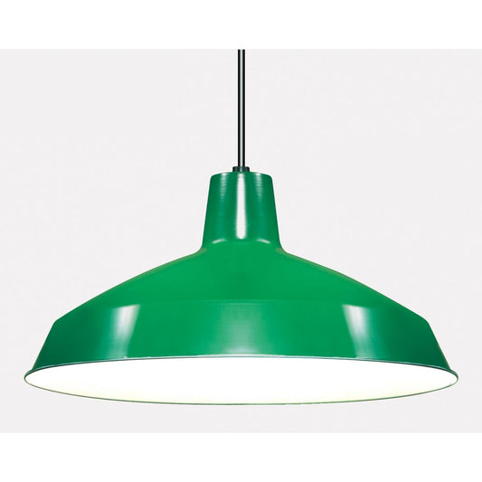 1 Light - 16" Pendant with Warehouse Shade - Green Finish - Satco SF76-660
