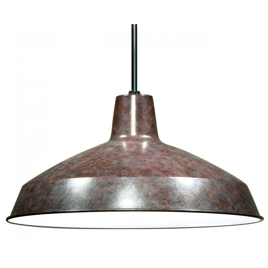 1 Light - 16" Pendant with Warehouse Shade - Old Bronze Finish - Satco SF76-662