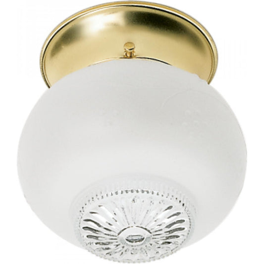 1 Light - 6" - Ceiling Fixture - Clear Bottom Squat Ball - Color retail packaging - Satco 60-6029