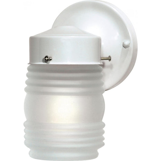 1 Light - 6" - Porch - Wall - Mason Jar with Frosted Glass - Color retail packaging - Satco 60-6109