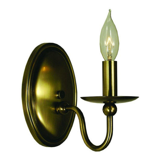 1-Light Antique Brass Quatrefoil Sconce - 1158 AB by Framburg