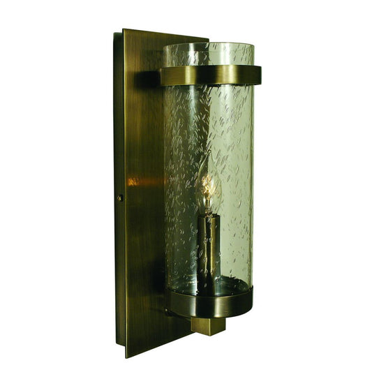 1-Light Antique Brass/Clear Glass Hammersmith Sconce - 4431 AB/C by Framburg