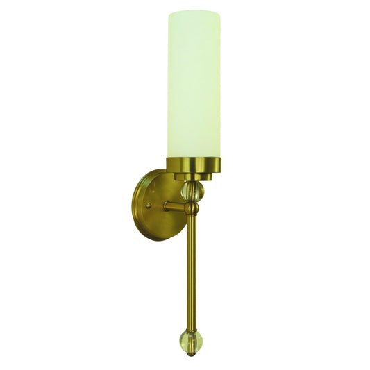 1-Light Brushed Brass Emily Bath Sconce - 5881 BR by Framburg