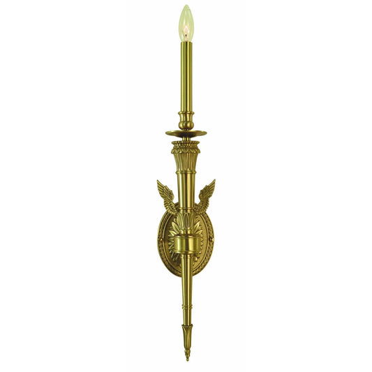 1-Light Brushed Brass Napoleonic Sconce - 5941 BR by Framburg
