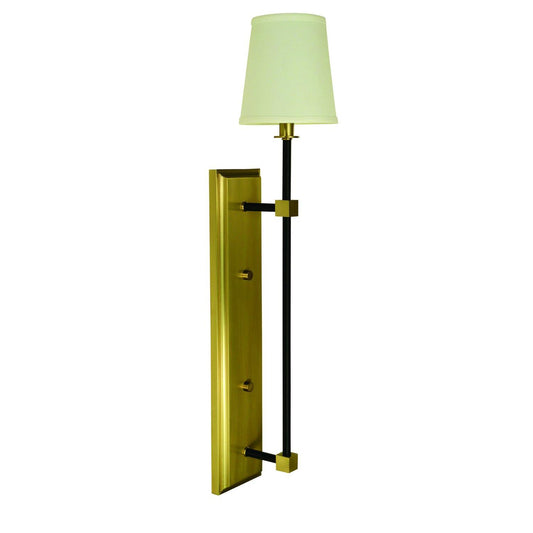 1-Light Brushed Brass/Matte Black Sconce - 5676 BR/MBLACK by Framburg